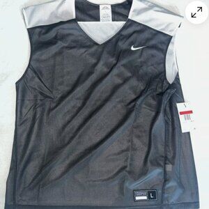 Nike Lacrosse Reversible Men Large Black White Jersey Training Tank Top BQ3129